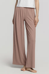 Pleated Wide Pants- Brick Pink