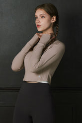 Zero Active Crop Jacket - Ash Beige