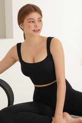 Plax Air Square Bra Top - Arc Black