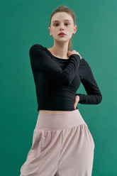 Cozy Daily Crop T-Shirt - Black