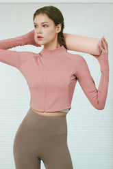 Zero Active Crop Jacket - Coral Pink
