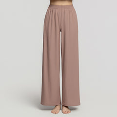 Pleated Wide Pants-Brick Pink