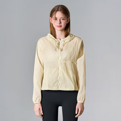 City Cropped Windbreaker - Light Cream