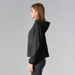 City Cropped Windbreaker - Black