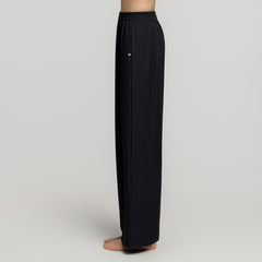 Pleated Wide Pants- Black