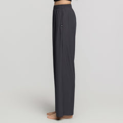 Pleated Wide Pants- Charcoal