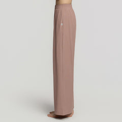 Pleated Wide Pants-Brick Pink