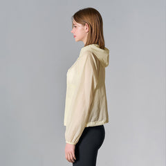 City Cropped Windbreaker - Light Cream