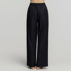 Pleated Wide Pants- Black