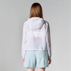 City Cropped Windbreaker - White