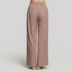 Pleated Wide Pants-Brick Pink