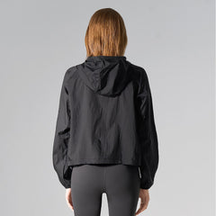 City Cropped Windbreaker - Black