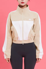 EcoTech High Color-Block Jacket - Khaki Gray