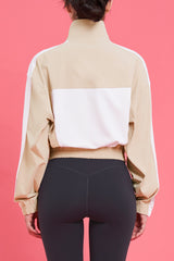EcoTech High Color-Block Jacket - Khaki Gray