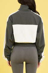 EcoTech High Color-Block Jacket - Khaki Gray