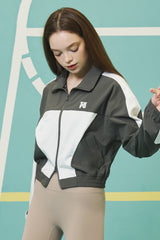EcoTech High Color-Block Jacket - Khaki Gray