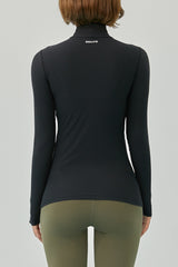 Soft Warm High-Neck Top - Navy