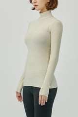 Soft Warm High-Neck Top - Navy