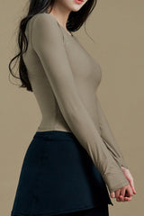 Soft Crop Top - Gray Pink
