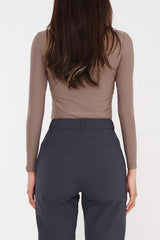 Soft Warm High-Neck Top - Navy