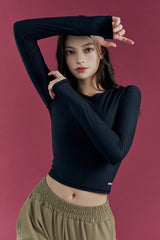 Soft Crop Top - Gray Pink