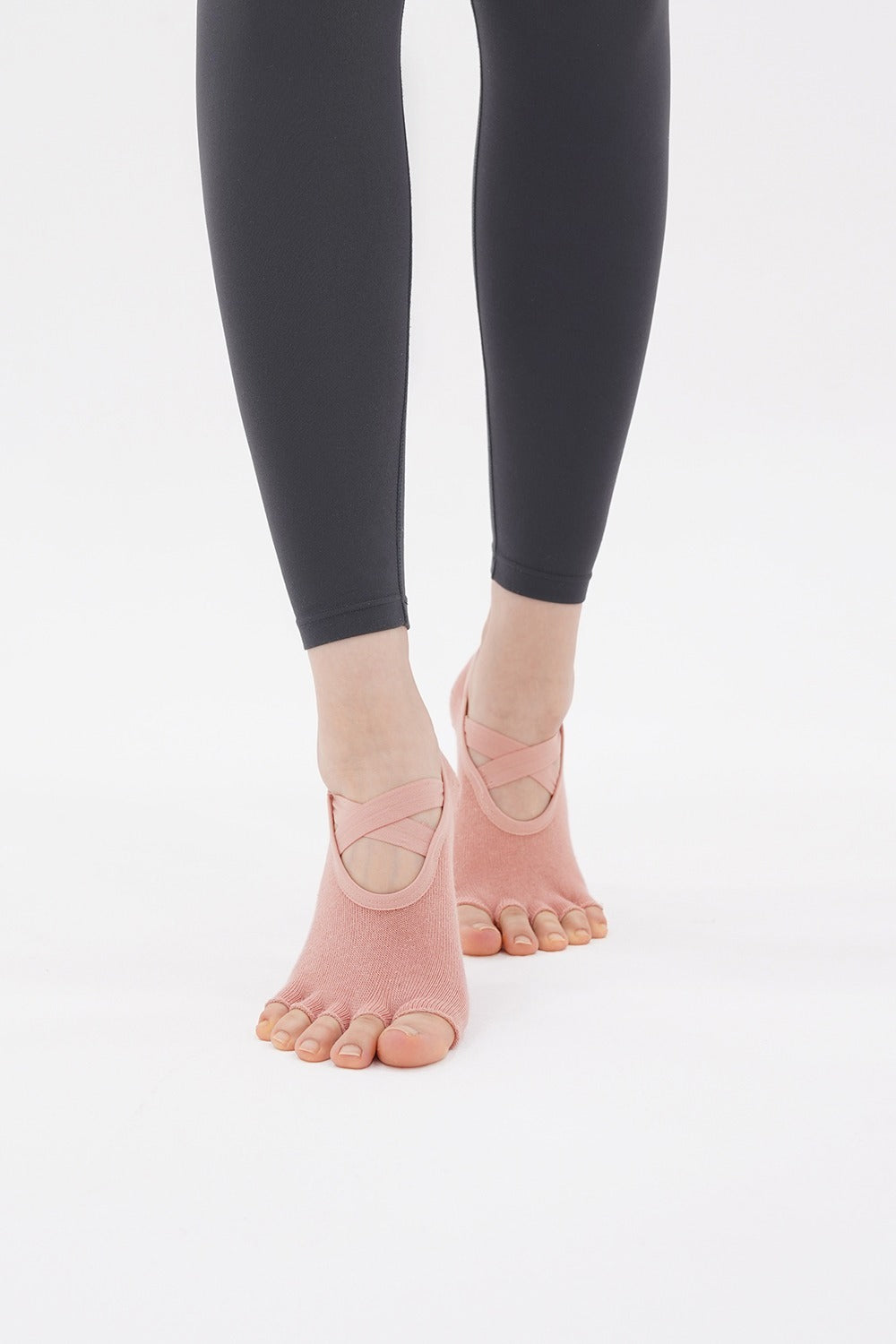 Cross Yoga Socks - Flamingo Pink