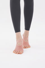 Cross Yoga Socks - Flamingo Pink