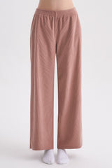 Corduroy Wide-Leg Pants - Indie Pink