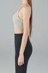 Zero Base Crop Bra Top - Dove Khaki