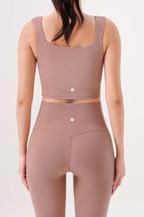 Plax Air Square Bra Top - Mud Pink