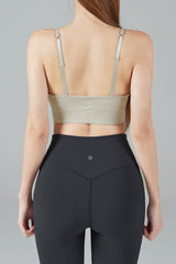 Zero Base Crop Bra Top - Dove Khaki