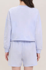 ECOTECH Premium Drawstring Crop Sweatshirt - Serenity Blue
