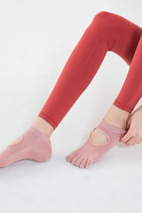 Yoga Toe Socks - Peach Pink