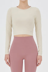 Cozy Daily Crop T-Shirt - Beige