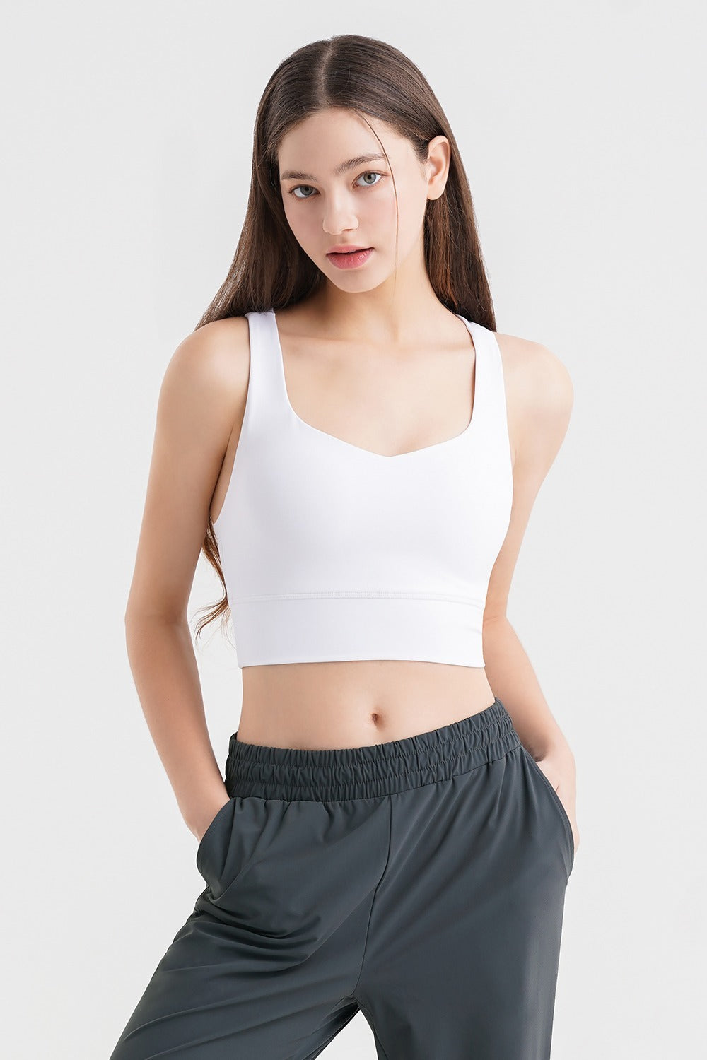 Plax Air Stella Bra Top - White