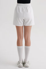 2-in-1 Training Shorts with Built-in Leggings - White