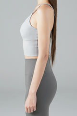 Zero Base Mid Bra Top - Hush Gray