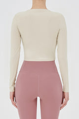 Cozy Daily Crop T-Shirt - Beige