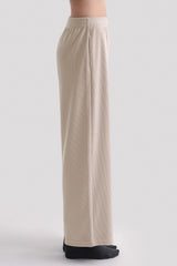 Corduroy Wide-Leg Pants - Beige