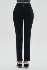 Zero Slim-Fit Fleece-Lined Slacks - Black