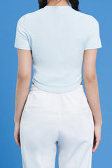 Round Crop Short Sleeve - Baby Blue