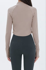 Zero Active Crop Jacket - Oyster Green