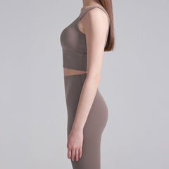 Extreme Pro Half Moon Bra Top - Cocoa Brown
