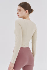 Cozy Daily Crop T-Shirt - Beige