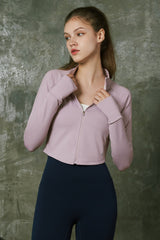Zero Active Crop Jacket - Oyster Green