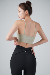Zero Base Crop Bra Top - Dove Khaki