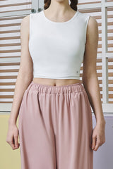 Real Fresh Crop Sleeveless Top - White