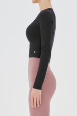 Cozy Daily Crop T-Shirt - Black