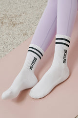 Double Line Sport Socks - Black