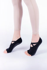 Cross Yoga Socks - Black